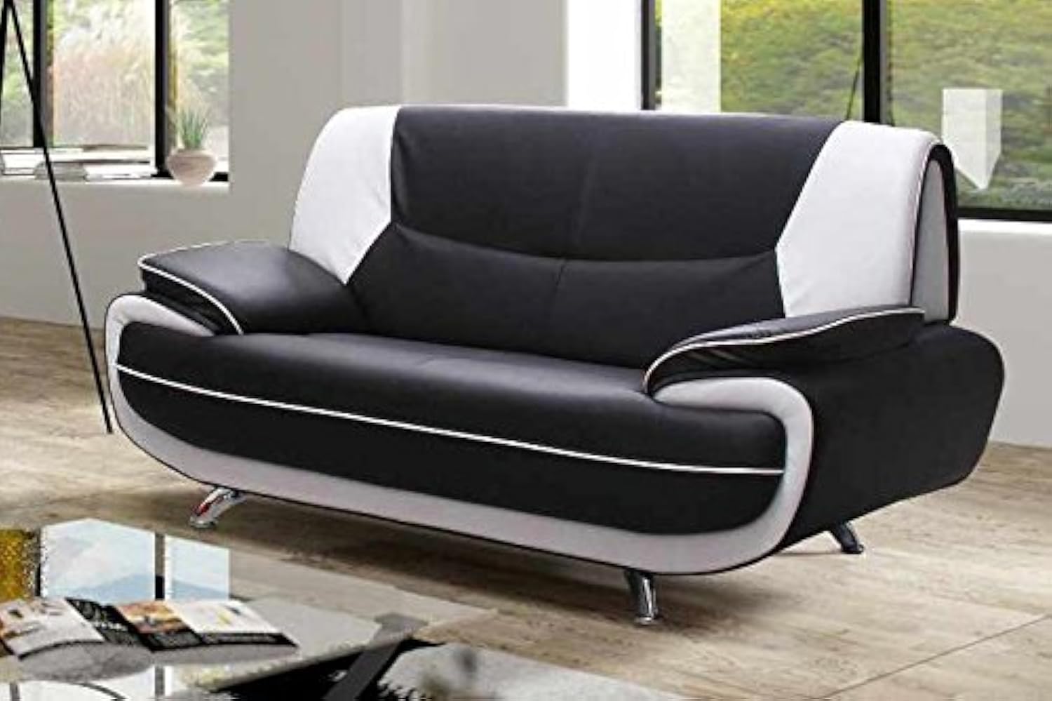 Ensemble Canapé 32 Places Design Noir Et Blanc Muza