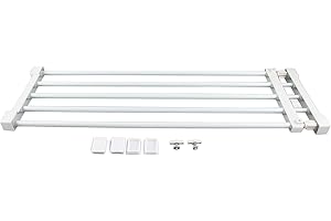 Estink di guardaroba telescopico, organizer per armadio, separatore estensibile, lunghezza 70-120 cm, separatore a strati fai da te per cucina, bagno, portata 5 kg