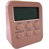 Student Study Time Car Clock with Stopwatch Kitchen Refrigerator Magnet Clock Timer Pink