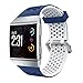 Produktbild KINGKO145-210mm Leichtes belüftetes Silikon Perforiertes Zubehör Sport Bands für Fitbit Ionic (Blau)