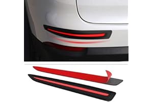 Delleu 2pcs Autocollant de Voiture Protection Pare-Chocs Avant Bord arrière Corner Guard Scratch Protector Strip pour SUV MPV berline Voiture
