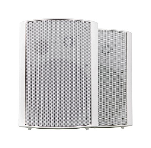Pronomic USP-540 WH Paar HiFi Wandlautsprecher (2-Wege Boxen, Indoor/Outdoor, 5,25