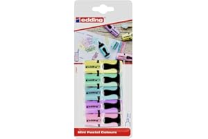 ‎EDDING edding 7 Mini Textmarker - Pastell-Farben - 5 highlighter pens - Keilspitze 1-3 mm - Textmarker klein in trendigen Farben - für Bullet Journal, Schule, Uni oder Büro