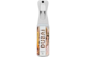 GLAMOUR PARFUM - Ambientador de Hogar Dubai- 300 ml - Pulverizador con Aroma Dulce - Ambientador Textil en Spray - para Pulverizar en la Cama o en Cortinas - Reutilizable