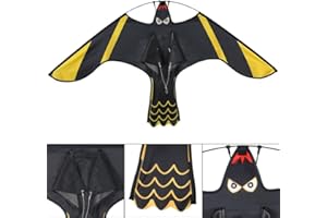 HARDINOX Extendable Bird Repeller, Bird Scarer Bird Scarer Flying Kite Reflective Gardening Bird Eagle Kite Bird Repellent Kite for Rice Field Gardening (Yellow)