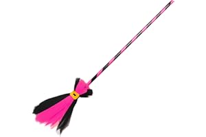 PARTYLOSOPHY 1 Unidad- de Escoba de Bruja de 90 cm en Color Rosa con temática de Halloween, Ideal para Fiesta de Halloween o Fiesta de Disfraces.