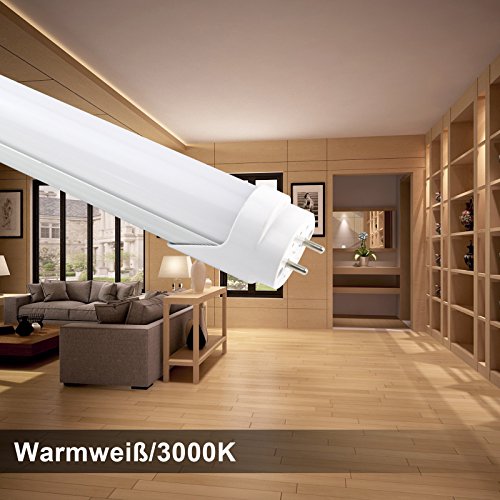 2er Pack OUBO Leuchtstoffröhre 90cm T8 / G13 LEDtube LED Röhre Leuchtstofflampe T8-Leuchtstofflampen, Sockel G13, inkl. LED Starter, 15 Watt, Warmweiß 3000K, 1000 Lumen - 7