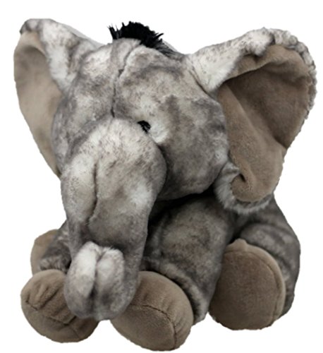 Preisvergleich Produktbild Inware 7560 - Kuscheltier Elefant Oddi, grau / meliert, sitzend, 18 cm