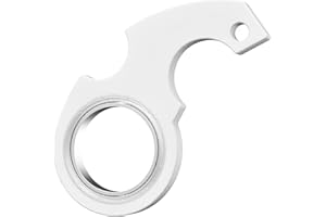 BCBF 1 PCS Spinner Llavero Spinner Llavero Giratorio Juguete Giratorio para el estrés Llavero Fidget Spinner Juguete Llavero Spinner Blanco