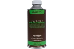 LITTLEFAIR'S Littlefair’s Danish Oil for Wood 1ltr - Water Resistant & Quick-Drying Formula - Danish Oil for Wood Exterior, Interior & Wooden Worktops - Easy Apply & Low Sheen Finish for All Wood Types