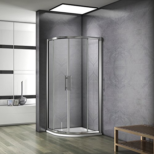 90X90X195cm Porte coulissante Paroi de douche accès d'angle cabine de douche verre...