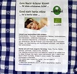 Gute Nacht Kräuterkissen 20×20 BIO-Kräuter und BIO-Stoff BLAU - 2