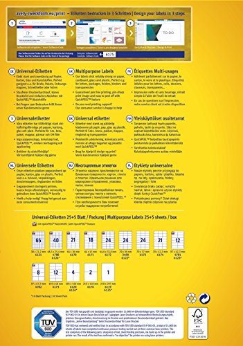 Avery Zweckform - Etiquetas multiuso  48 5 x 25 4 mm   color blanco