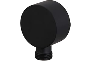 RXXR Black Showers and Shower Systems Wall Connection Elbow Solid Brass Wall Bracket Elbow Wall Mounted Angle Valve Concealed