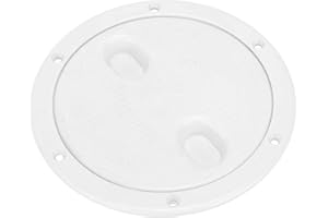 Yctze Cubierta de escotilla de inspección de placa de cubierta de 6 pulgadas Cubierta de cubierta de barco redonda blanca antideslizante Antienvejecimiento Anticorrosión Resistente a los rayos UV