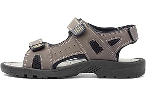 Red Fish Mens Brown Easy Fasten Sandals