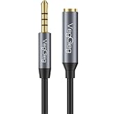 VegGieg 3.5mm TRSS Aux Kulaklık Mikrofon Ses Uzatma Kablosu 2 Metre