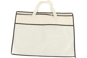 FytStycale Sac de Rangement, Oreiller avec Fermeture Éclair, Fenêtre Transparente, Organisateur Couette, Sac Transport Poignée Matériau Résistant, Adapté au Rangement, Brun