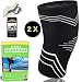 Produktbild Fit Elementum 2x Kniebandage | Sportkompressionsband für Männer & Frauen | Für Training, Laufen, Radfahren, Fußball, Yoga, CrossFit, Wandern, Basketball, Badminton, Tennis | Kniestütze mit E-Book (L)