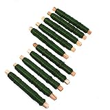 ABSOFINE 4stk Set Wickeldraht Bindedraht Basteldraht Grün, Gartendraht