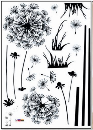 Walplus Wandsticker „Löwenzahn“, PVC, ablösbar, Schwarz - 4