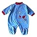 Newborn NB months - Baby Boys Gorgeous Blue SAILING BOATS Velour Sleepsuit Babygrow / Babies Cute Clothes