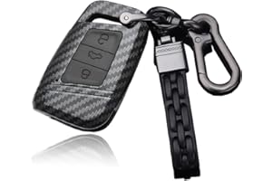 ontto Etui na kluczyki samochodowe pasuje do VW Tiguan Golf 7, MK7, Jetta, Arteon, Magotan, Atlas, Passat, B8, Skoda Superb, A7, Kodiaq, tworzywo ABS, etui ochronne na klucze, etui na klucze