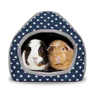 BWOGUE Guinea Pig Bed Cave Cozy Hamster House Large Hide-Out for Rabbit Ferret Hedgehog Chinchilla Bearded Dragon Winter Nest Hamster Accessories