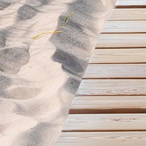 Fototapete Strand blau 300×210 cm !  PREMIUM VLIES TAPETE – PROFI QUALITÄT (Keine Papiertapete, keine Blasenbildung) – Top moderne Wanddeko – Fototapete 3D Illusion – Riesen Wandbild – Top Design Tapete – Neue exklusive Edition mit noch besser Druckauflösung – Deutsches Premium Vlies (Kein Import Vlies oder PVC), Schlafzimmer, Wohnzimmer, Kinderzimmer geeignet | modern Fototapeten Wandtapete Landschaft Meer Wasser Natur beige Sand FOA0007a62XL - 4