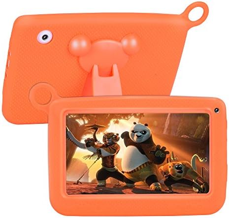 【UPGRADED】TUFEN Best Tablet for Kids, 7'' HD Display with Silicone Case (1GB RAM + 8GB ROM, Android 6.0，Playstore, Youtube, Netflix, IWAWA,Wifi, bluetooth, Double Camera) (Q758-Yellow)