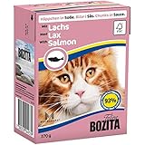 Bozita Cat mit Lachs 370g Katzen-Nassfutter Häppchen in Sosse