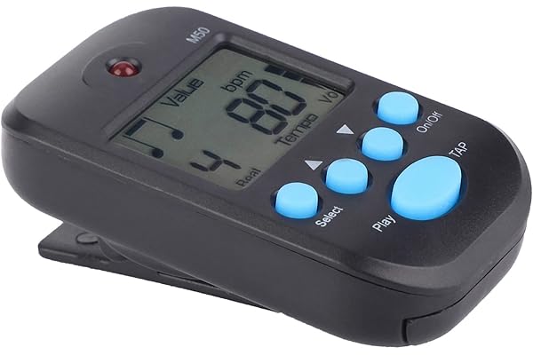 Métronome LCD, Métronome Multifonctionnel Portable en Plastique, Clamp/Holder ON pour le Piano pour la Guitare