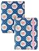 Produktbild Trendz Flip Folio Hülle Case Cover Tasche mit Gummiband-Verschluss und Integrierter Stand-Funktion für Amazon Kindle 4 - Blau mit Blumenmuster