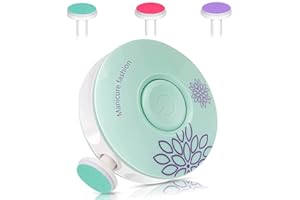 LERKELY Baby Elektrische Nagelfeile, 3 in 1 Elektrische Nagelfeile für Neugeborene Set, Leise und Sicherer Baby Nagelschneider, Trimmer für Zehen und Finger (Blau 1)