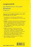 Image de Langenscheidt Fachwörterbuch Kompakt Bauwesen Englisch: Englisch-Deutsch/Deutsch-Englisch