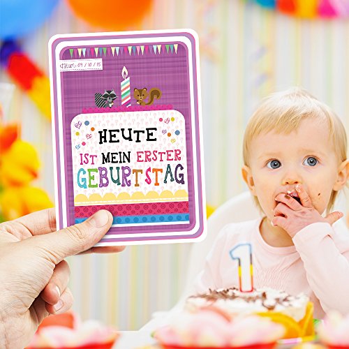 Landmark Moments Meilenstein Momente Baby Karten – 38 illustrierte Karten – Perfekt als Baby Shower Geschenk und Neugeborenen Geschenk, für die einzigartigen Momente im 1. Lebensjahr - 8