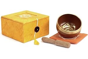SH SHAKRA HEALTH Chakra Singing Bowls with Wooden Striker & Cushion Gift Box Set | Lift Vibration & Frequency; Sound Therapy; Holistic Healing, Meditation & Relaxation Mindfulness Mantra (Sacral)