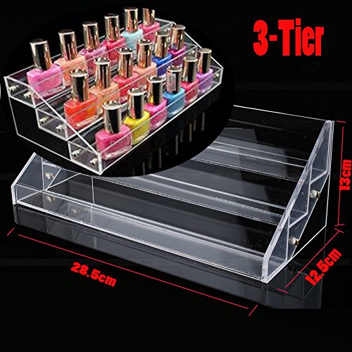 ZJchao Nagellack Display Ständer Acryl Nagellackständer Regal Anzeige 3-6 Etagen (3 Etagen) - 2