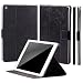 Produktbild iCues Schutzhülle kompatibel mit Apple iPad Air 2 | Manzano Tasche | 360° Standfunktion Buffalo Schwarz | Stand Extra Leicht sehr Dünn Leder - Imitat Book Schutz Etui Flip Case Booklet Hülle Wallet