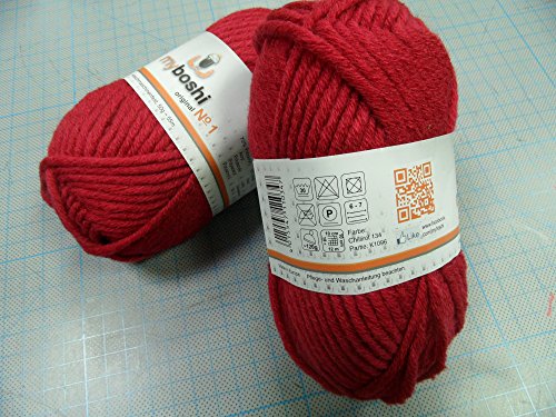 myboshi-No.1 - 134-chillirot --- 70%Polyacryl - 30%Wolle - 50gr=55m