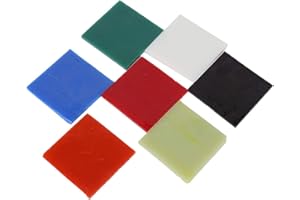 HZTYYIER Lamina di vetro quadrata, piastrella in vetro a 7 colori per fusione in forno a microonde, accessori per creazione gioielli fai-da-te