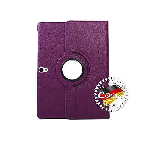 COOVY® 360° ROTATION COVER FÜR SAMSUNG GALAXY TAB S 10.5 SM-T800 SM-T801 SM-T805 SMART HÜLLE TASCHE ETUI CASE SCHUTZ STÄNDER Farbe lila - 6