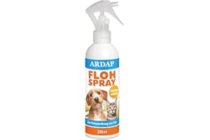 ‎ARDAP ARDAP Flohspray 250ml zur Anwendung am Tier - Bis zu 4 Wochen zuverlässiger, natürlicher & langanhaltender Schutz vor Flöhen, Zecken, Läusen & Milben (PT19)