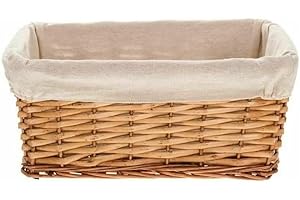 HOMEZONE Marco Paul Make Your Own Hamper Kit With Liner And Accessory Kits Wicker Storage Basket - Lightweight And Versatile Storage Gift Basket Christmas Birthday, Hamper Baskets For Gifts Empty