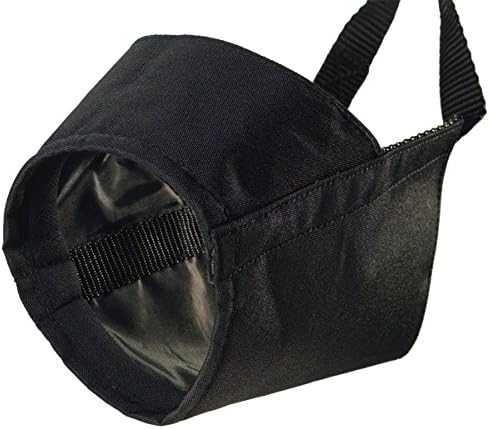 Guardian Gear Lined Nylon Dog Muzzle, Size 4, 8-Inch Snout, Black