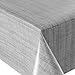 Produktbild Wachstuch Leinenlook Grau · Eckig 135x350 cm · Länge & Breite wählbar· - abwaschbare Tischdecke