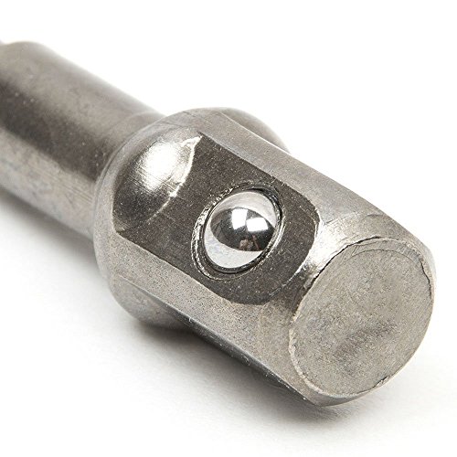 Steckschlüssel Nuss Set, Florally 8-tlg Adapter Sechskant Bohrfutter Adapter auf 1/4″ 3/8″ 1/2 „, Akkuschrauber Stecknuss Adapter - 7