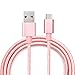 Produktbild iProtect USB-C Ladekabel und Datenkabel für Geräte mit USB-C Anschluss in Nylon Flechtoptik Roségold