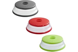 Belvanr Klappbare Mikrowellenabdeckung 3 Stück Mikrowellen Abdeckung Faltbar Mikrowellen Abdeckhaube Faltbare Mikrowellenabdeckhaube Faltbare Microwave Cover,Verhindert Spritzen