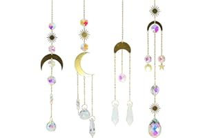 DKIIL NOIYB 4 pezzi con ciondolo a forma di luna e sole, decorazione per interni ed esterni